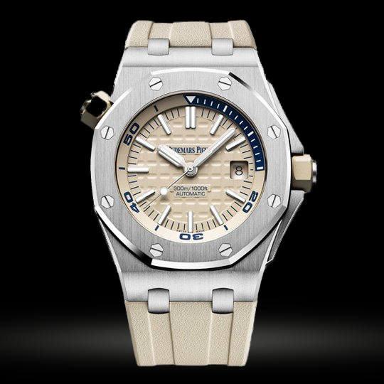 Replica Audemars Piguet Royal Oak Offshore Diver Weiße Keramik 15707CB.OO.A010CA.01 V2