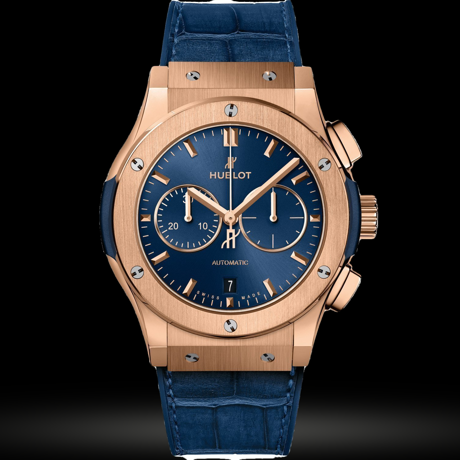 Replica Hublot Classic Fusion Blau Chronograph King Gold 42mm 541.OX.7180.LR