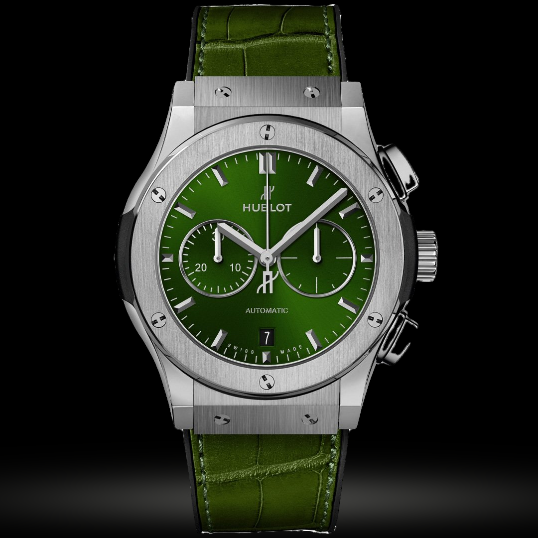 Replica Hublot Classic Fusion Chronograph Titan Grün 42mm 541.NX.8970.LR