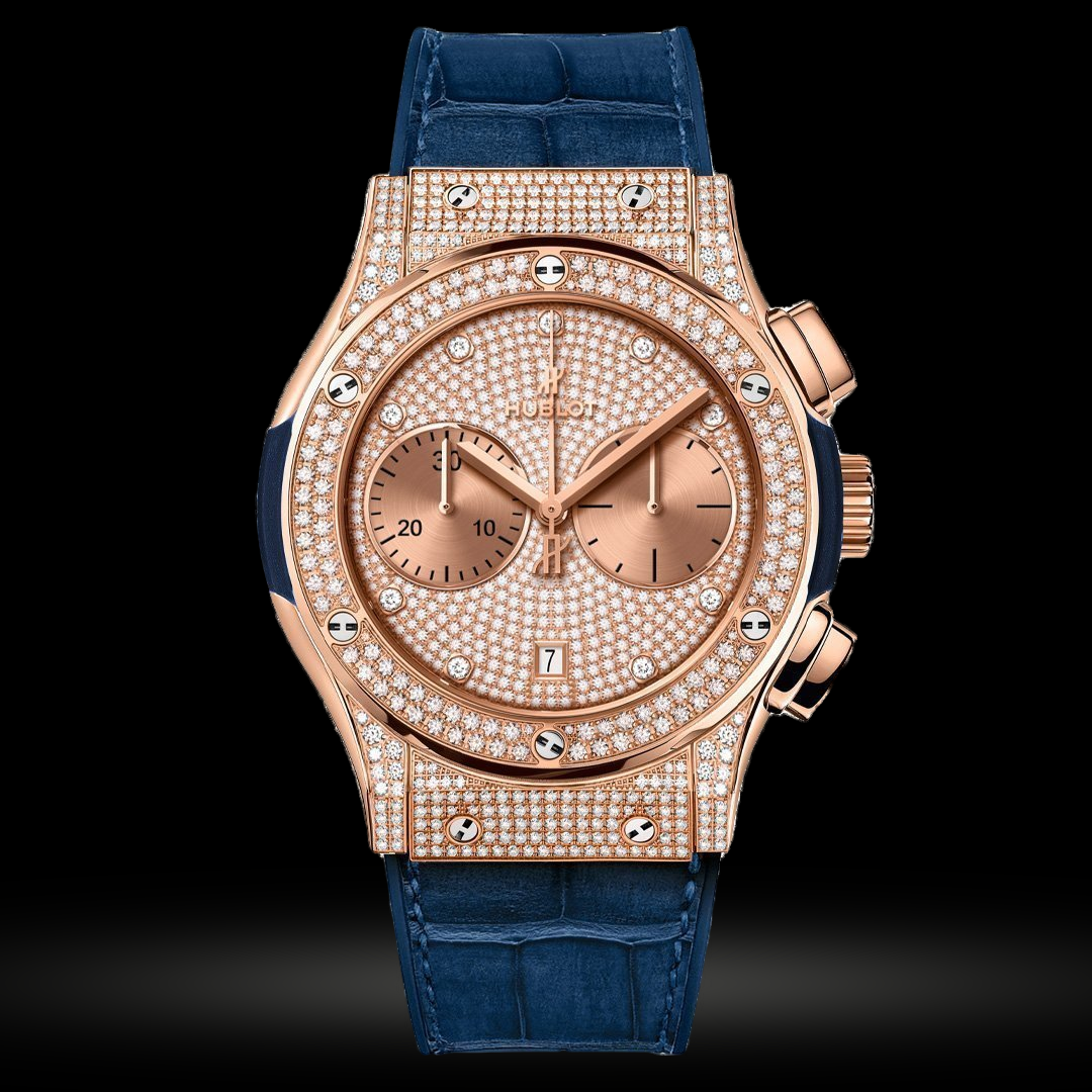 Replica Hublot Classic Fusion Chronograph King Gold Pave 42mm 521.OX.9010.LR.1704