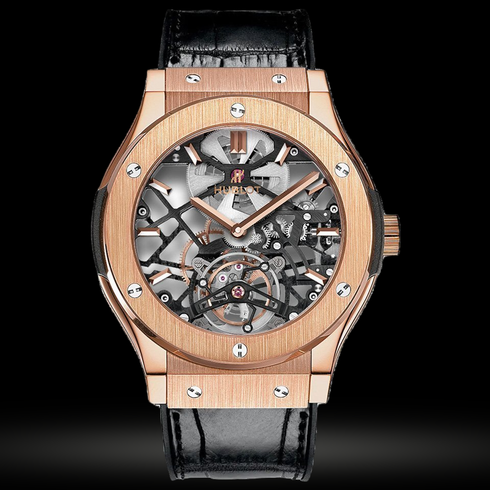 Replica Hublot Classic Fusion Skeleton Tourbillon King Gold