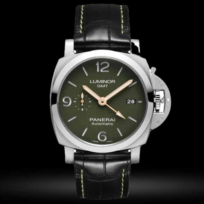 Replica Panerai 2020 PAM1056 Luminor 1950 GMT Grünes Zifferblatt 44mm Automatik Stainless Uhr