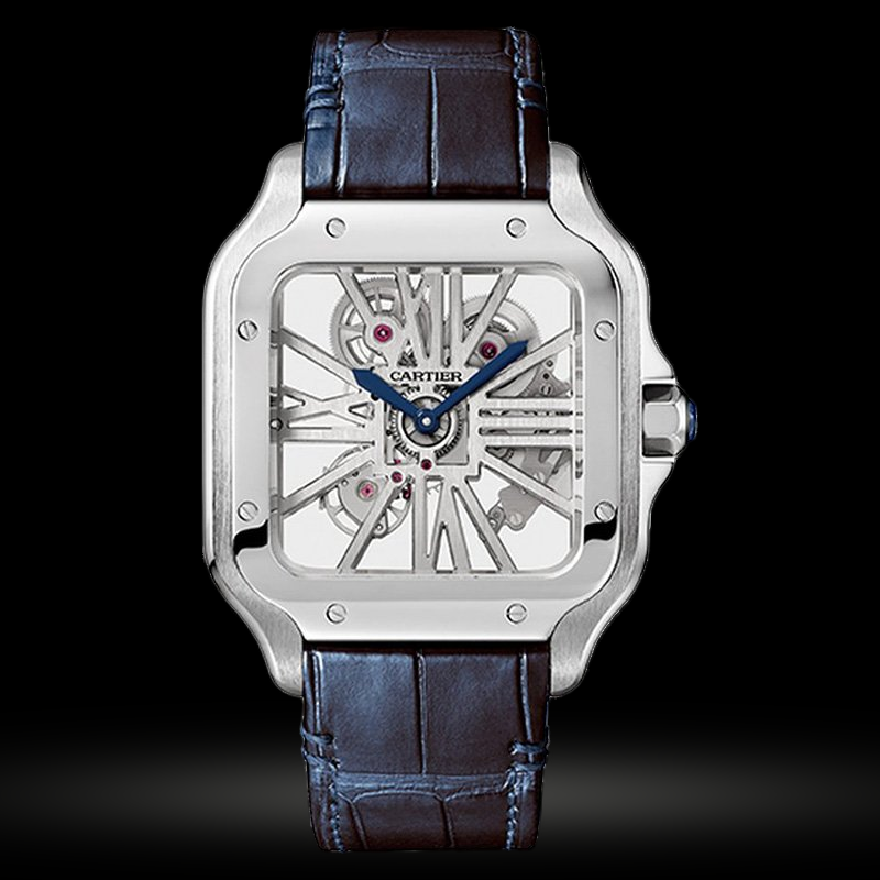 Replica Santos De Cartier Skeleton Uhr WHSA0007