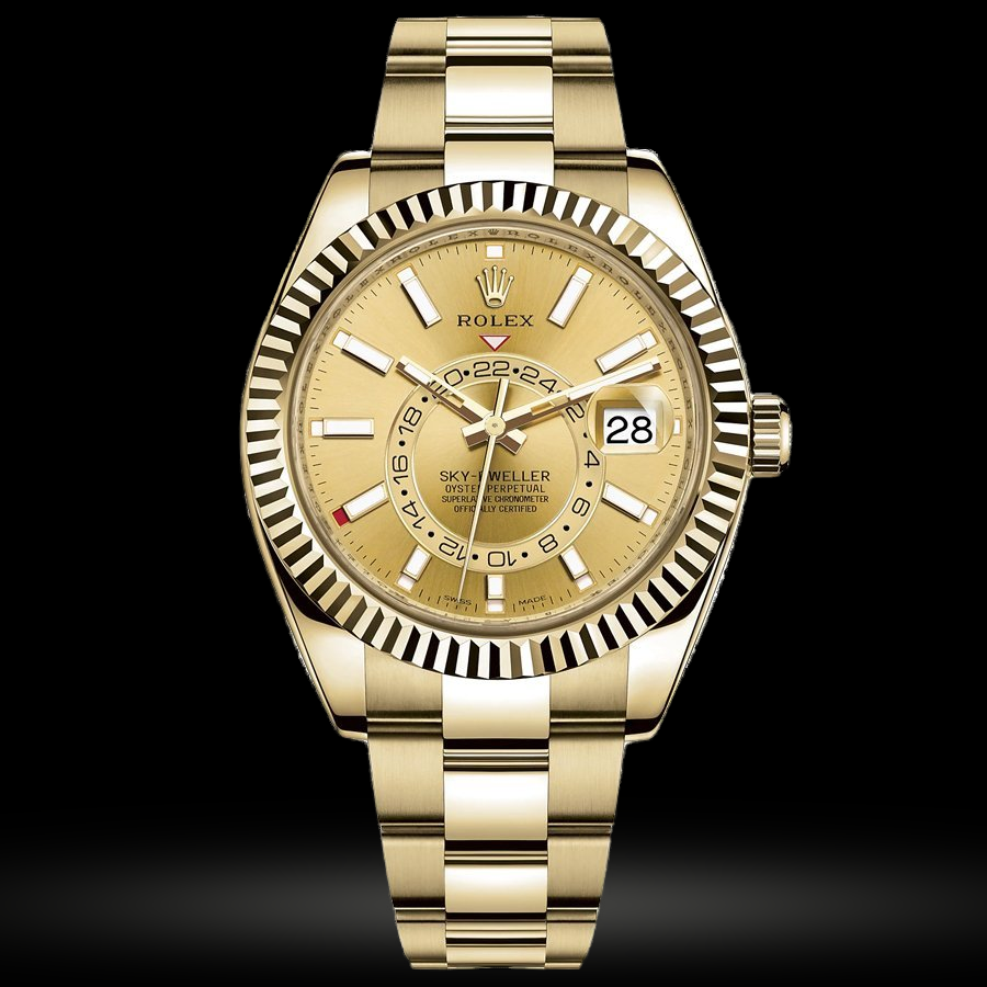 Replica Rolex Sky-Dweller Gelbgold 326938 Champagnerfarben