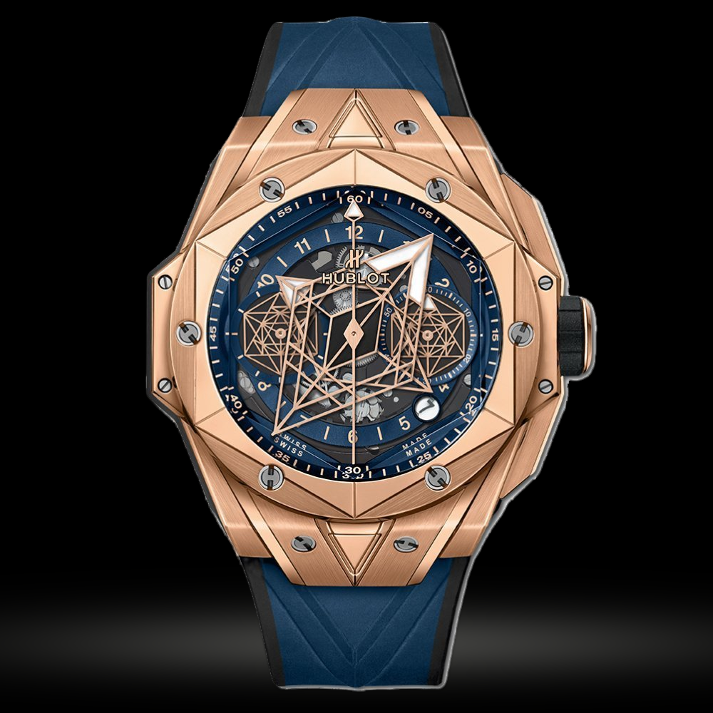 Replica Hublot Big Bang Sang Bleu Unico II King Gold Blau 418.OX.5108.RX.MXM20