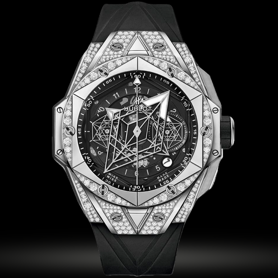 Replica Hublot Big Bang Sang Bleu Unico II Titan Pave 418.NX.1107.RX.1604.MXM20