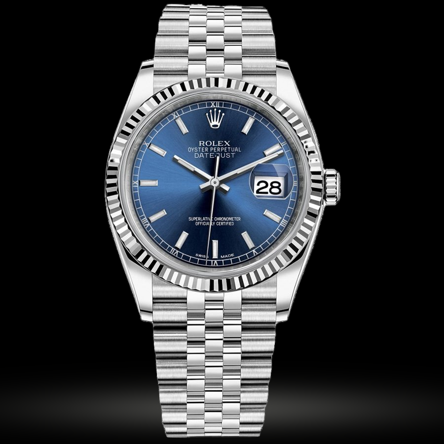 Replica Rolex Datejust 36 Weißes Rolesor Jubilee-Armband 116234