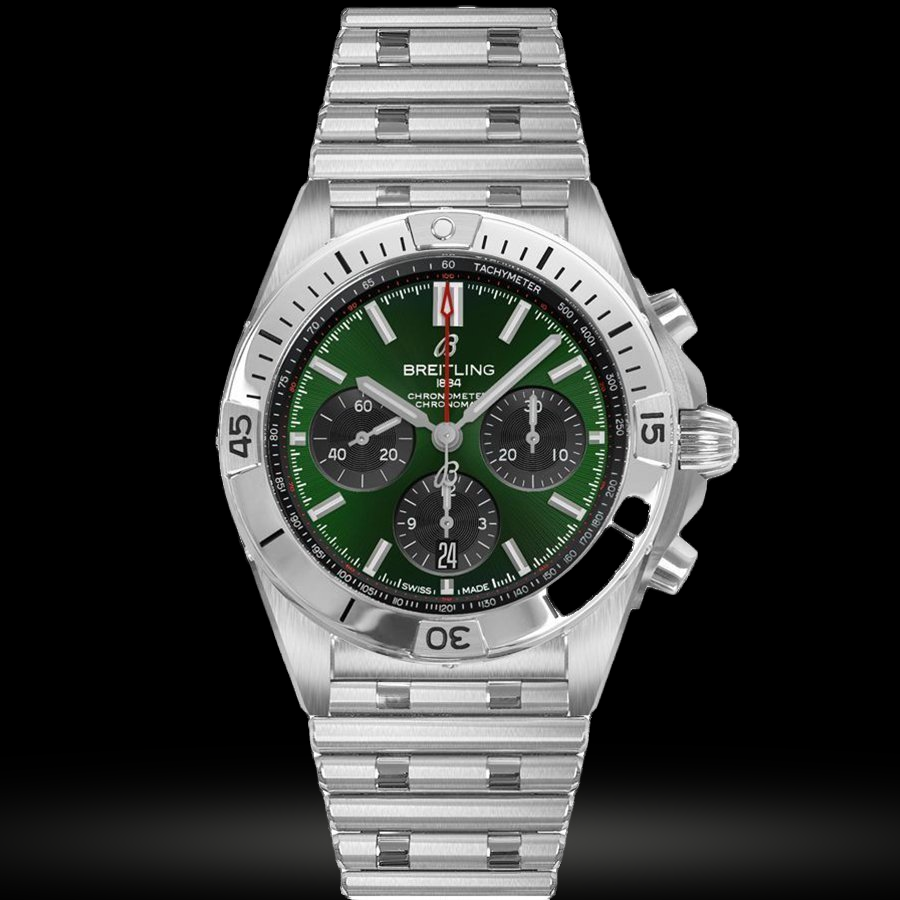 Replica Breitling Chronomat B01 42 Bentley Stahl - Grün AB01343A1L1A1