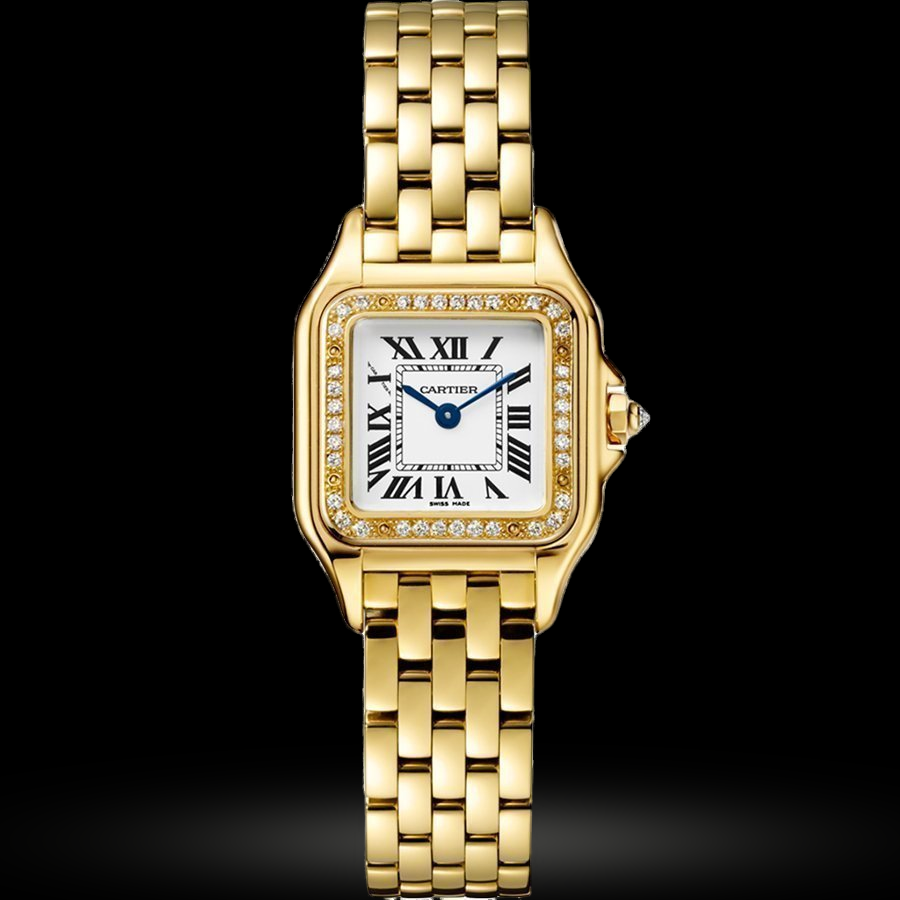 Replica Cartier Panthere de Cartier Kleines Modell, Gelbgold, Diamanten WJPN0015
