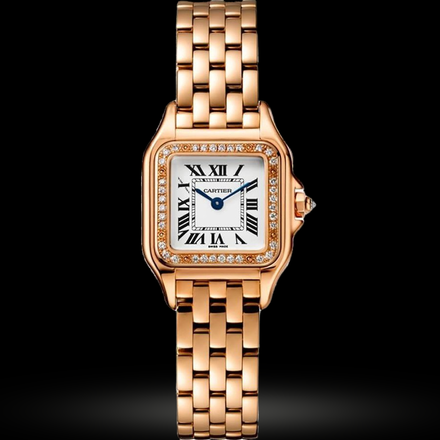 Replica Cartier Panthere de Cartier Kleines Modell, Roségold, Diamanten WJPN0008