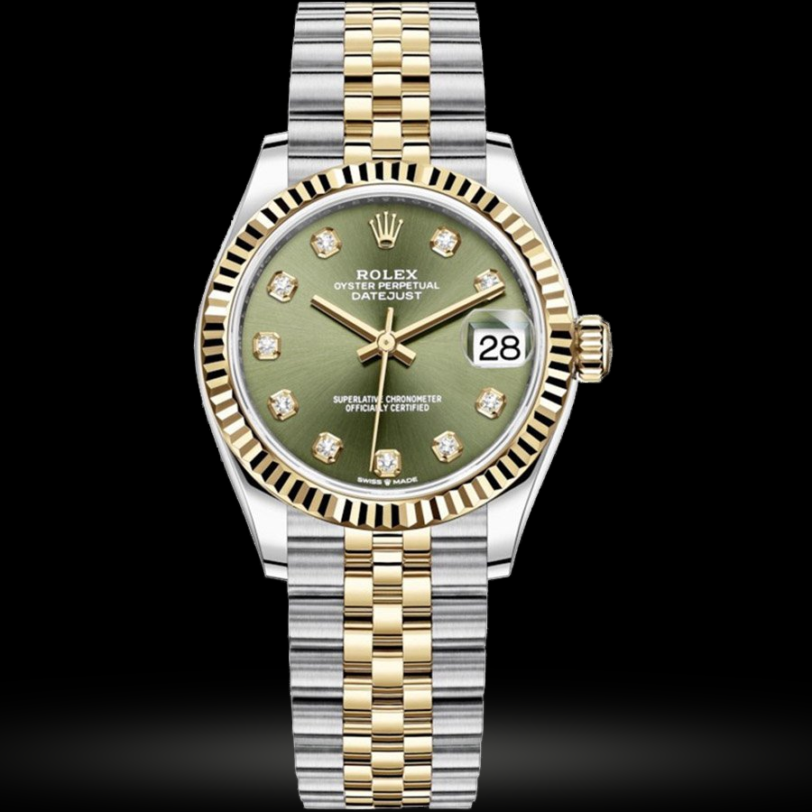 Replica Rolex Datejust 31 Gelbgold-Rolesor Geriffelte Lünette, Jubilee 278273-0030