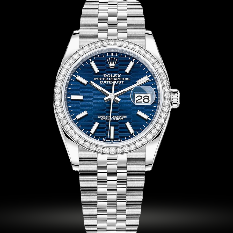 Replica Rolex Datejust 36 Weißes Rolesor Diamanten Jubilee-Armband 126284RBR-0041