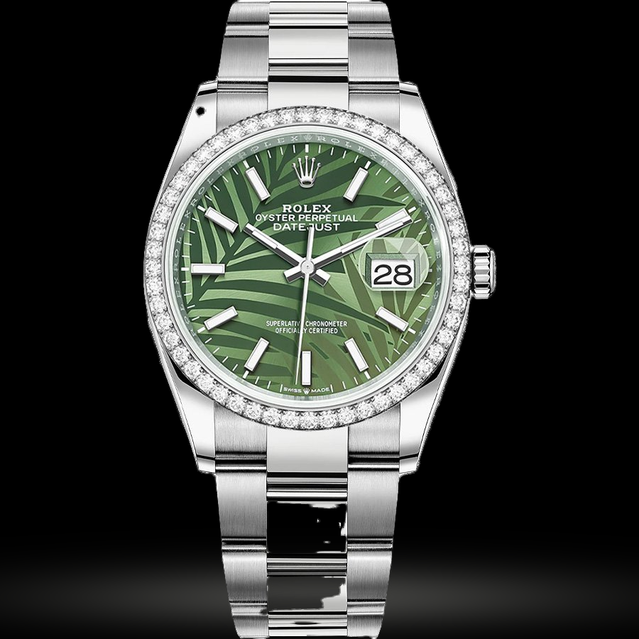 Replica Rolex Datejust 36 Weißes Rolesor Diamanten Oyster-Armband 126284RBR-0040