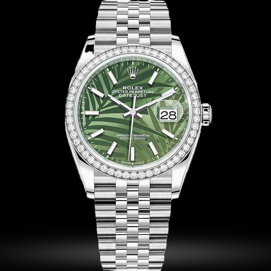 Replica Rolex Datejust 36 Weißes Rolesor Diamanten Jubilee-Armband 126284RBR-0039