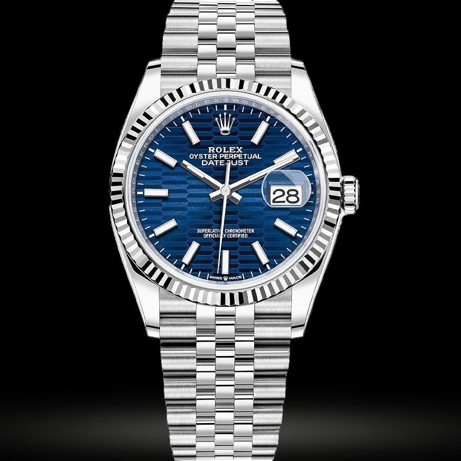 Replica Rolex Datejust 36 Weißes Rolesor Jubilee-Armband 126234-0049