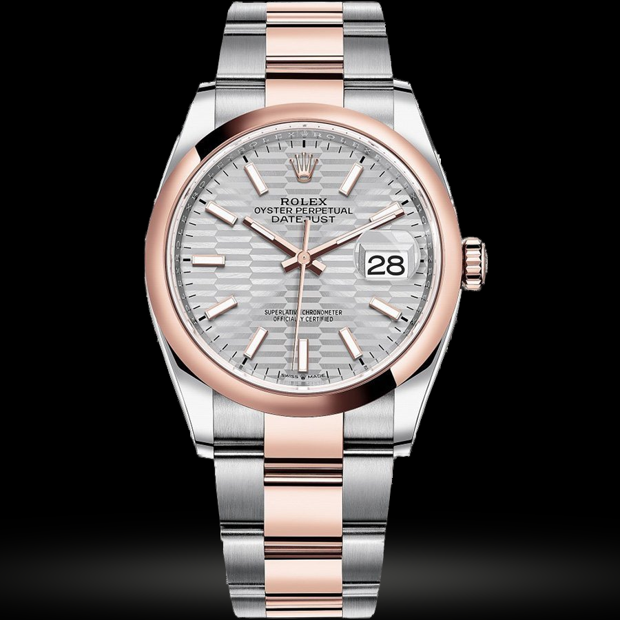 Replica Rolex Datejust 36 Everose Rolesor Oyster-Armband 126201-0034