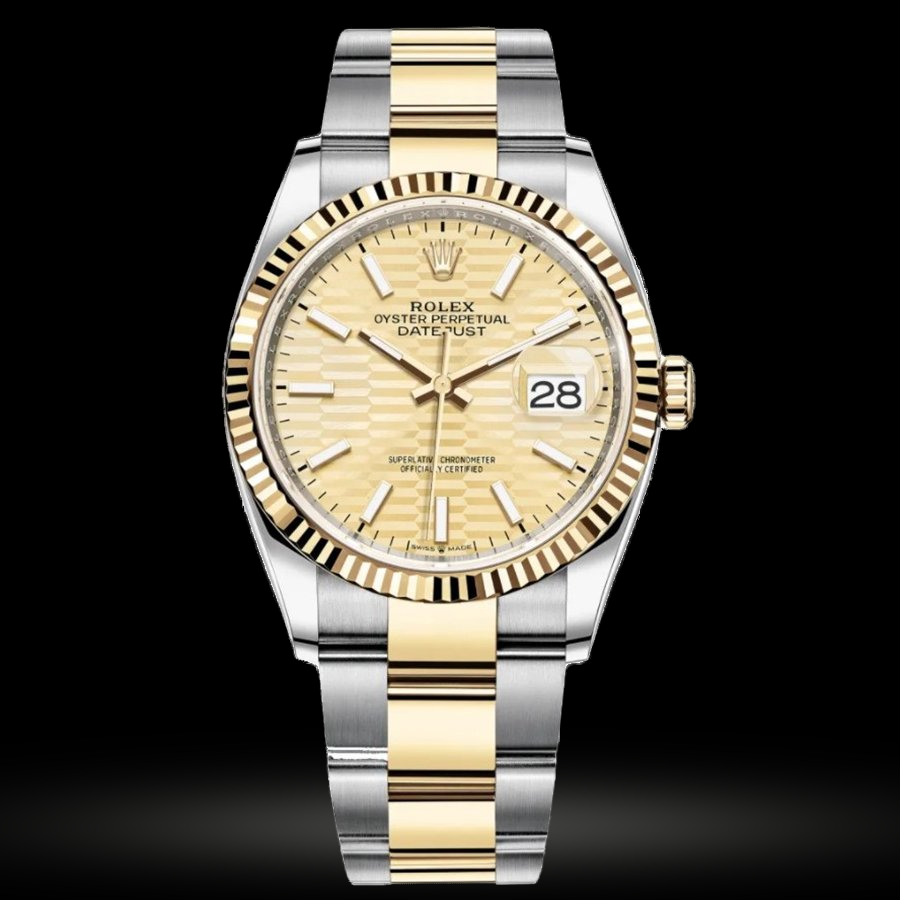 Replica Rolex Datejust 36 Gelbgold-Rolesor Oyster-Armband 126233-0040