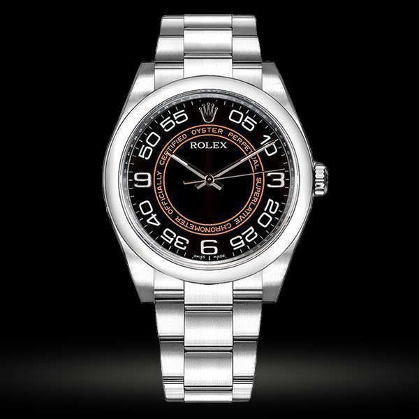 Replica Rolex Oyster Perpetual Schwarz und Orange dial Arabic 116034 Replica Rolex Oyster Perpetual Schwarz und Orange dial Arabic 116034