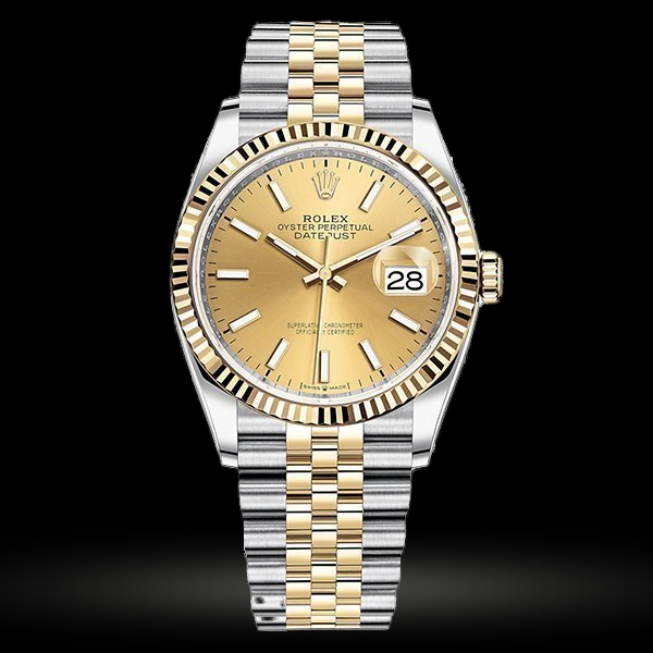 Replica Rolex Datejust 36 Champagnerfarben Jubilee 126233