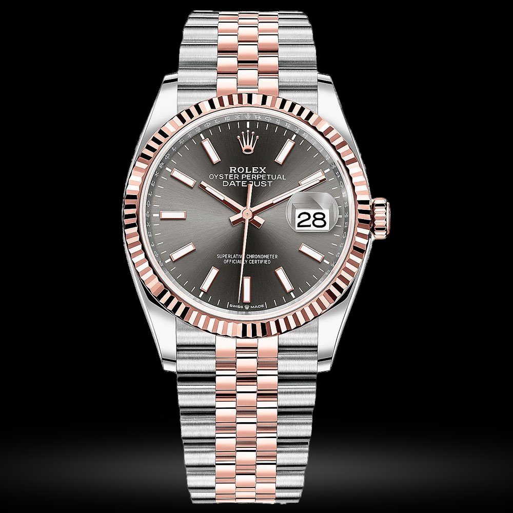 Replica Rolex Datejust 36 Dark rhodium Chromalight Jubilee 126231