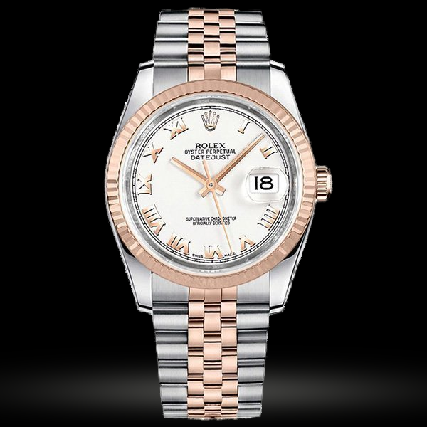 Replica Rolex Datejust 36 Weiß Roman dial Jubilee 116231