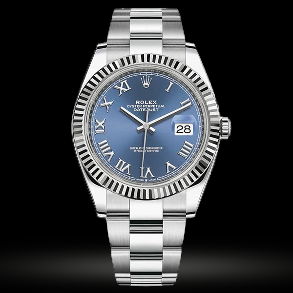 Replica Rolex Datejust 41 Blau Roman 126334