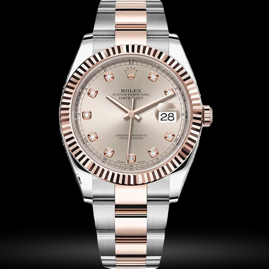 Replica Rolex Datejust 41 126331 Sundust set mit Diamanten Oyster-Armband Replica Rolex Datejust 41 126331 Sundust set mit Diamanten Oyster-Armband