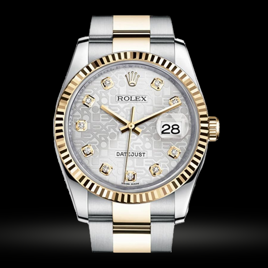 Replica Rolex Datejust Lady Stahl Gelbgold 36mm 116233-Silver-Jubilee-Diamant-Oyster 23168 Replica Rolex Datejust Lady Stahl Gelbgold 36mm 116233-Silver-Jubilee-Diamant-Oyster 23168