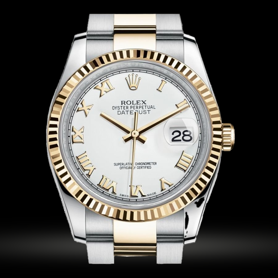 Replica Rolex Datejust Lady Stahl Gelbgold 36mm 116233-Weiß-Arabic-Oyster 23167 Replica Rolex Datejust Lady Stahl Gelbgold 36mm 116233-Weiß-Arabic-Oyster 23167