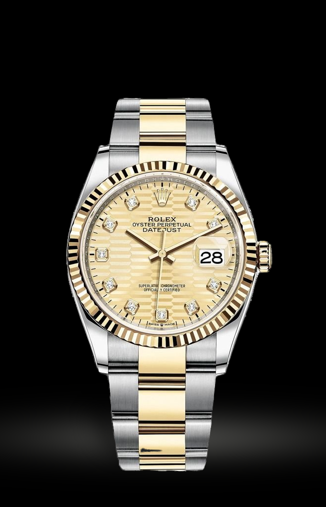 Replica Rolex Datejust Lady Stahl Gelbgold 36mm 126233-0046