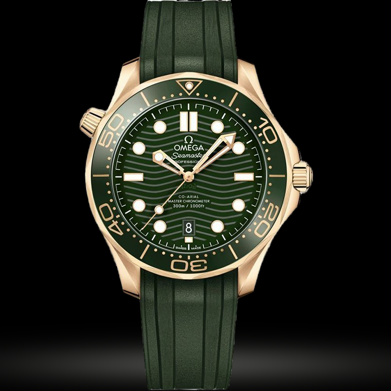 Replica Omega Seamaster Diver 300 m Gelbgold 18k 42mm 210.62.42.20.10.001