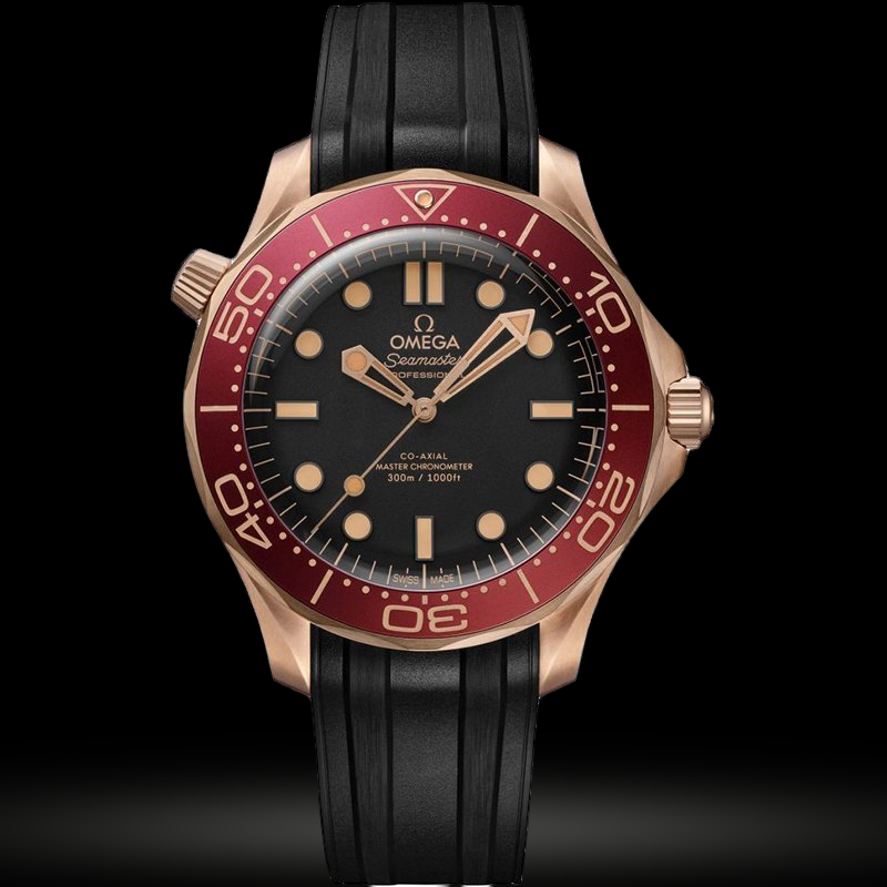 Replica Omega Seamaster Diver 300 m Roségold Bronzegold 42mm 210.90.42.20.01.003