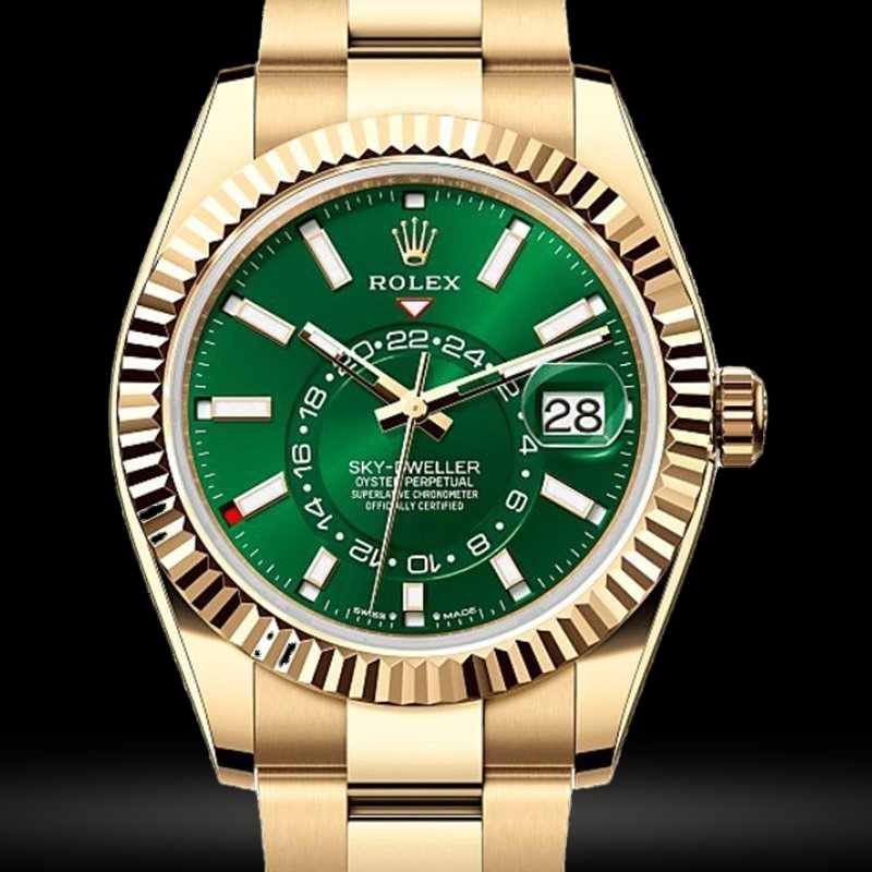 Replica Rolex Sky-Dweller Gelbgold Oyster-Armband 336938-0007