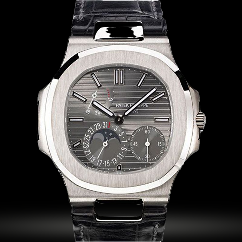 Replica Patek Philippe Nautilus 5712 Gangreserve Mondphase Weißgold 40mm 5712G-001