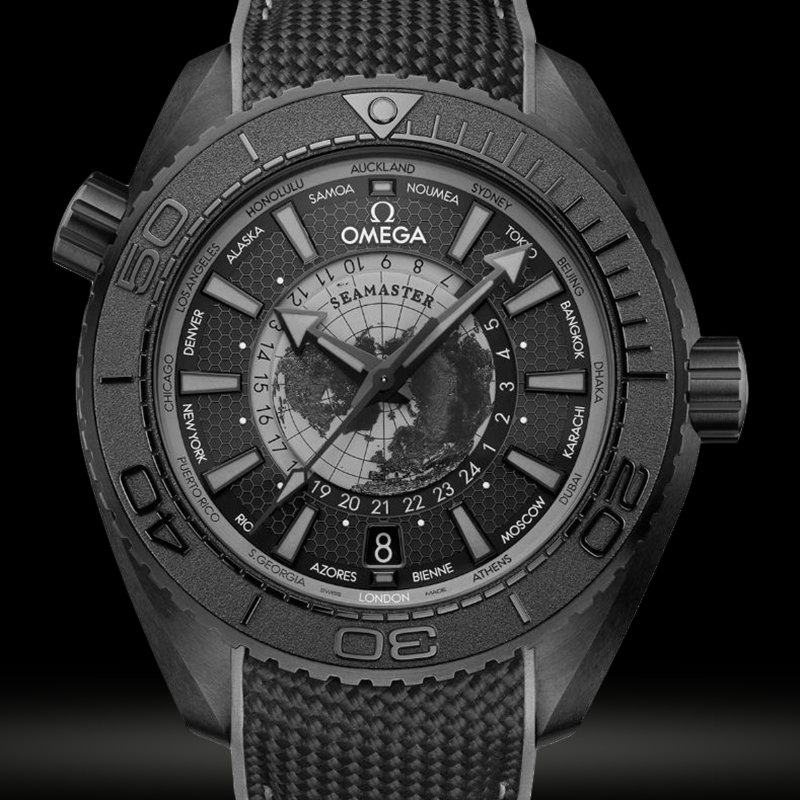 Replica Omega Planet Ocean Worldtimer 600M Titan 45.5 mm 215.92.46.22.01.007