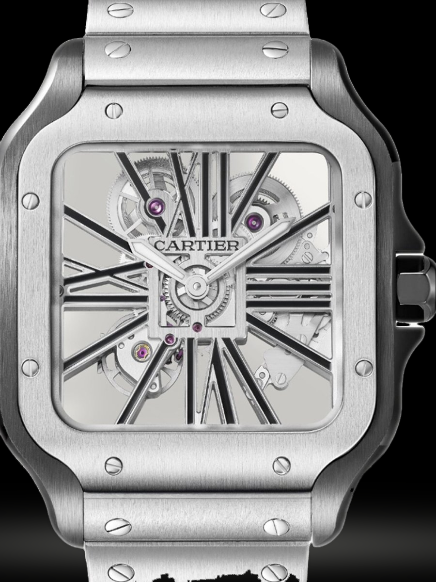 Replica Cartier Santos De Cartier Groß skeleton WHSA0027