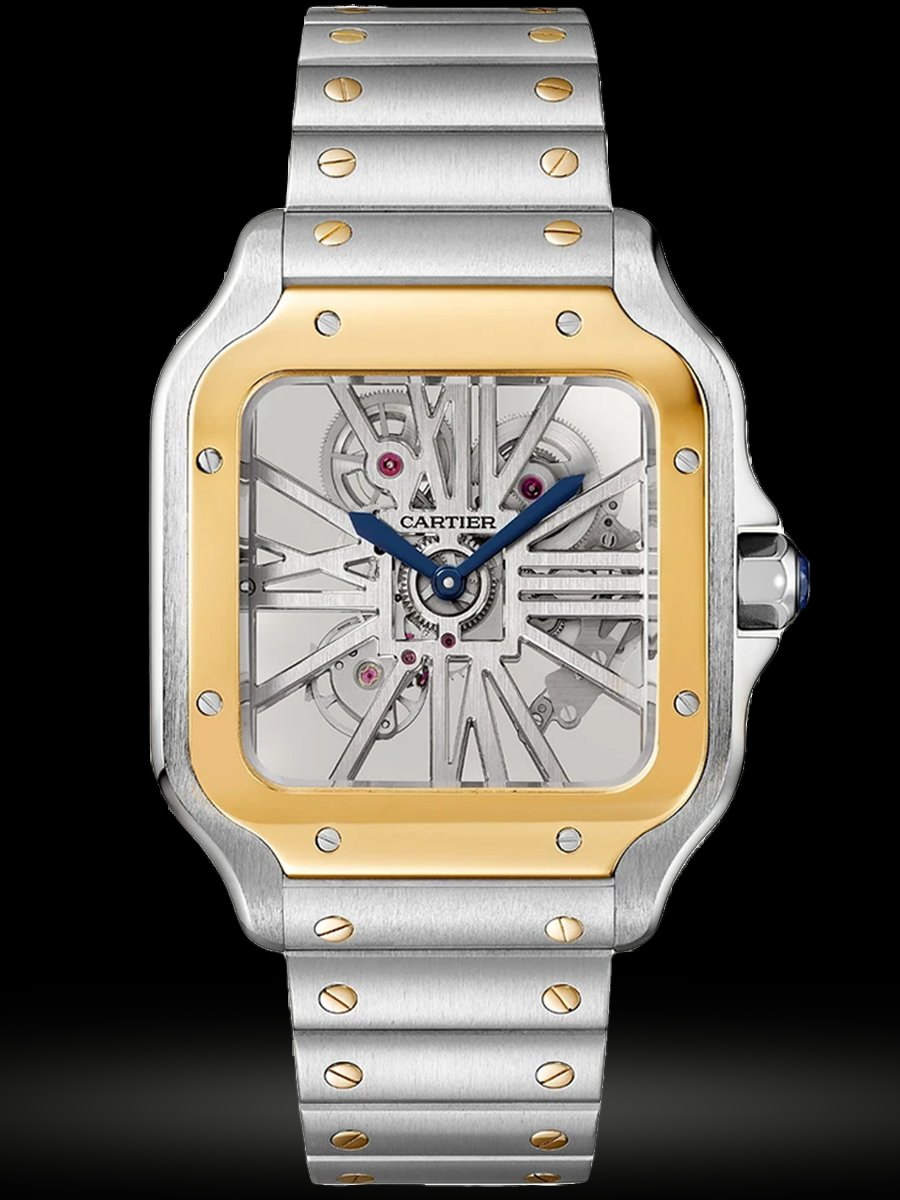Replica Cartier Santos De Cartier Groß skeleton WHSA0019