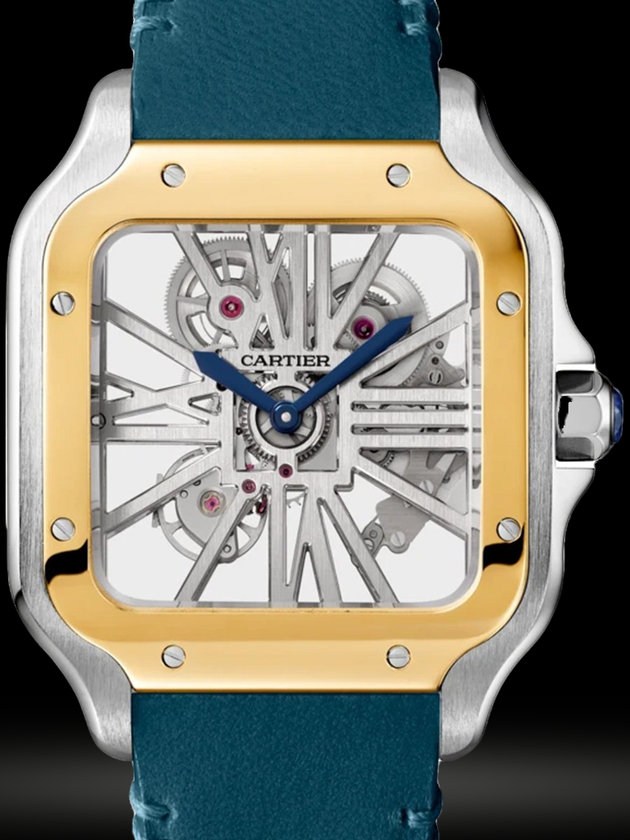 Replica Cartier Santos De Cartier Groß skeleton WHSA0024