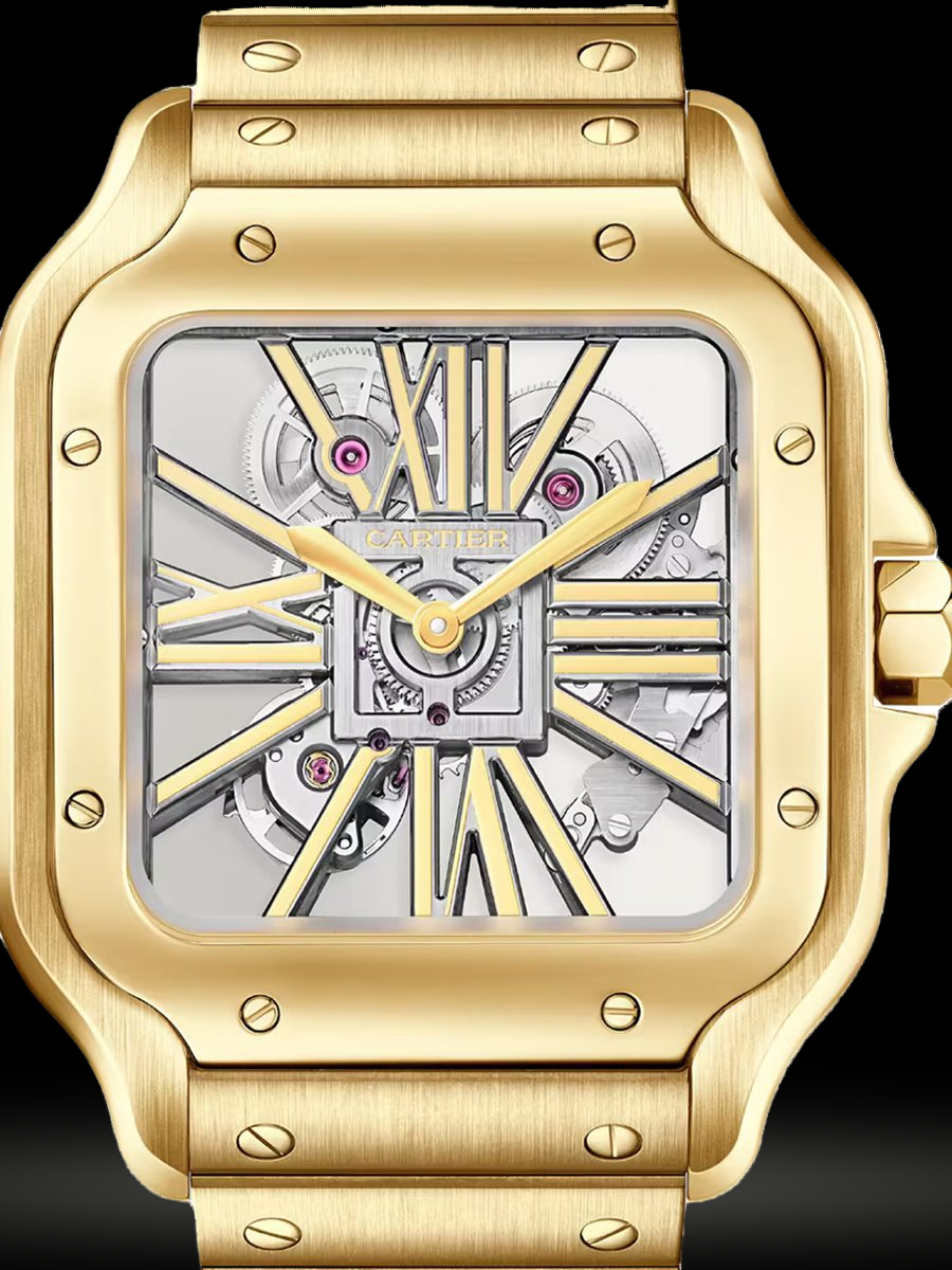 Replica Cartier Santos De Cartier Groß skeleton WHSA0042