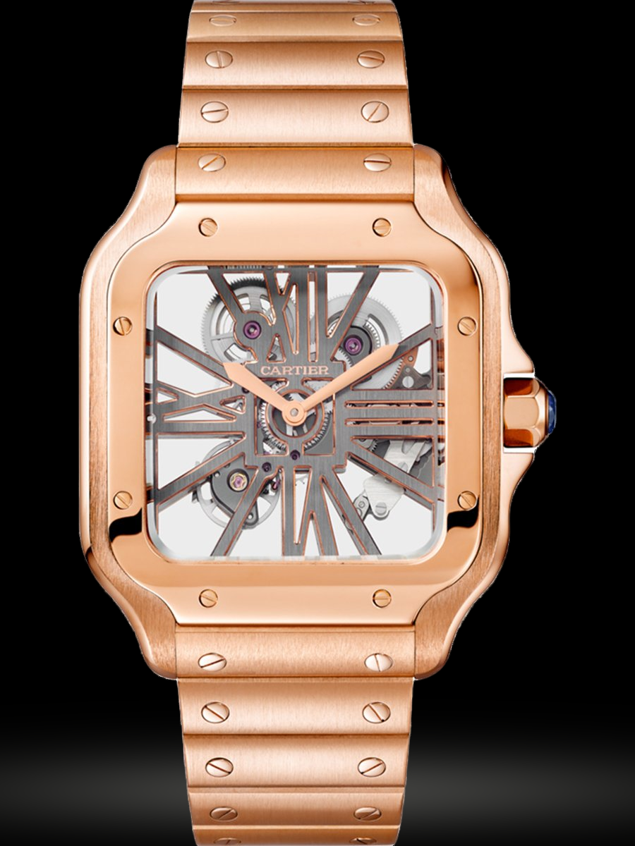 Replica Cartier Santos De Cartier Skeleton Groß WHSA0008