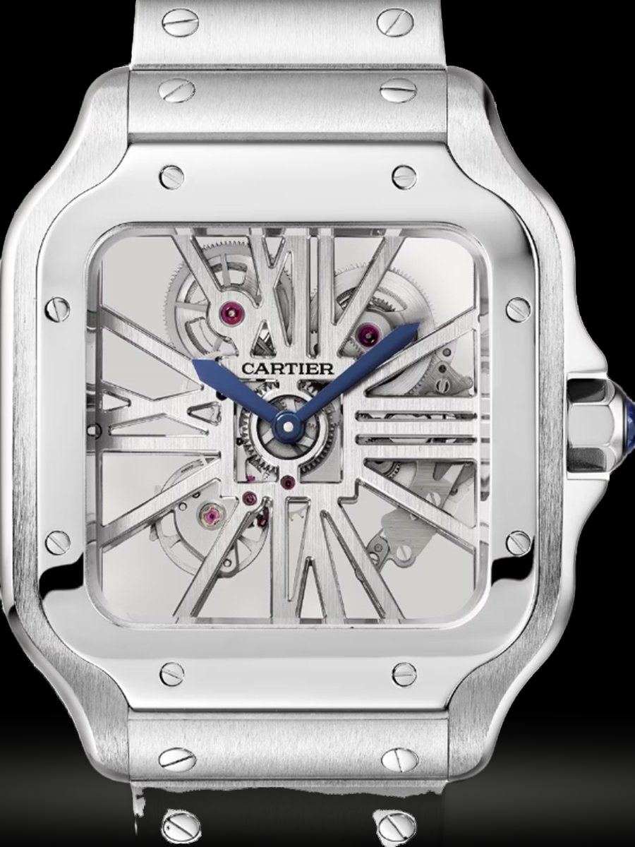 Replica Cartier Santos De Cartier Groß skeleton WHSA0014
