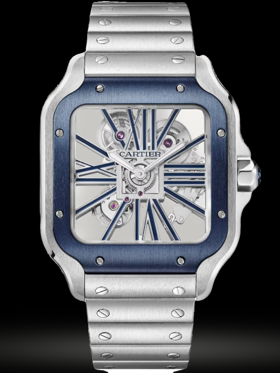 Replica Cartier Santos De Cartier Groß skeleton WHSA0026