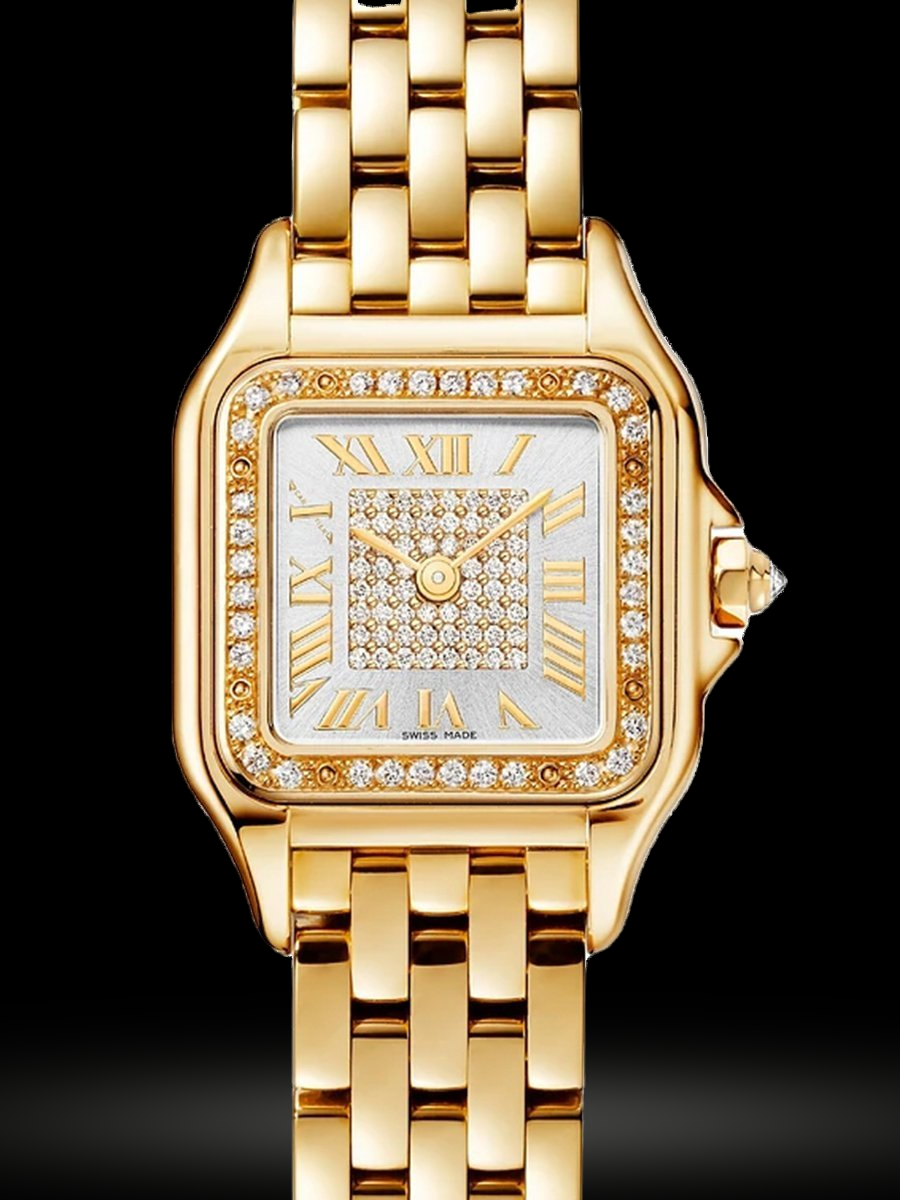 Replica Cartier Panthere de Cartier Kleines Modell, Gelbgold, Diamanten WJPN0042