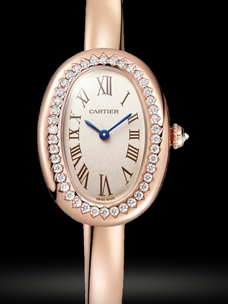 Replica Cartier Baignoire Kleines Modell, quartz movement, Roségold WJBA0041 size 15